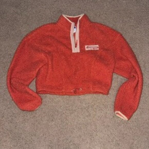 Orange Cropped Champion Fleece - Picture 4 of 5